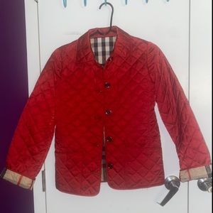 Girls Burberry Quilted Jacket